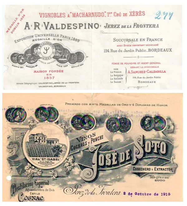 cartas comerciales pago procedencia vinos